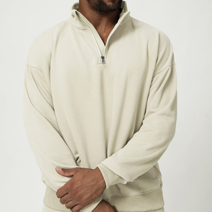 Herren Sweatshirt mit kurzem Reißverschluss Drune