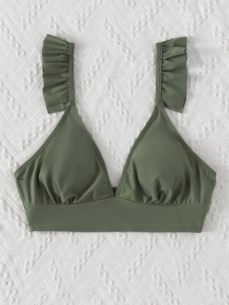 Damen Triangel-Bikinioberteil mit Rüschendetails Drune