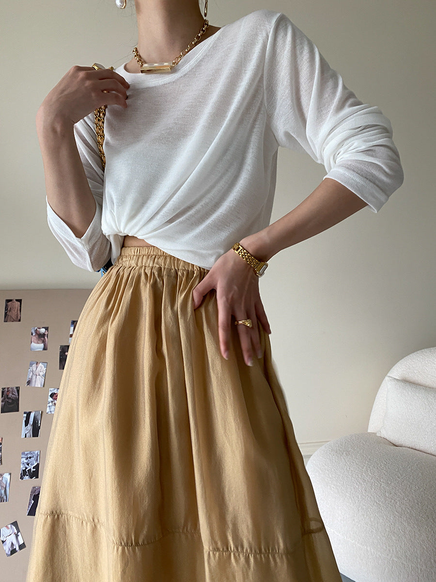 Damen lässige Jeansshorts mit hohem Bund und dekorativem Kettengürtel Drune