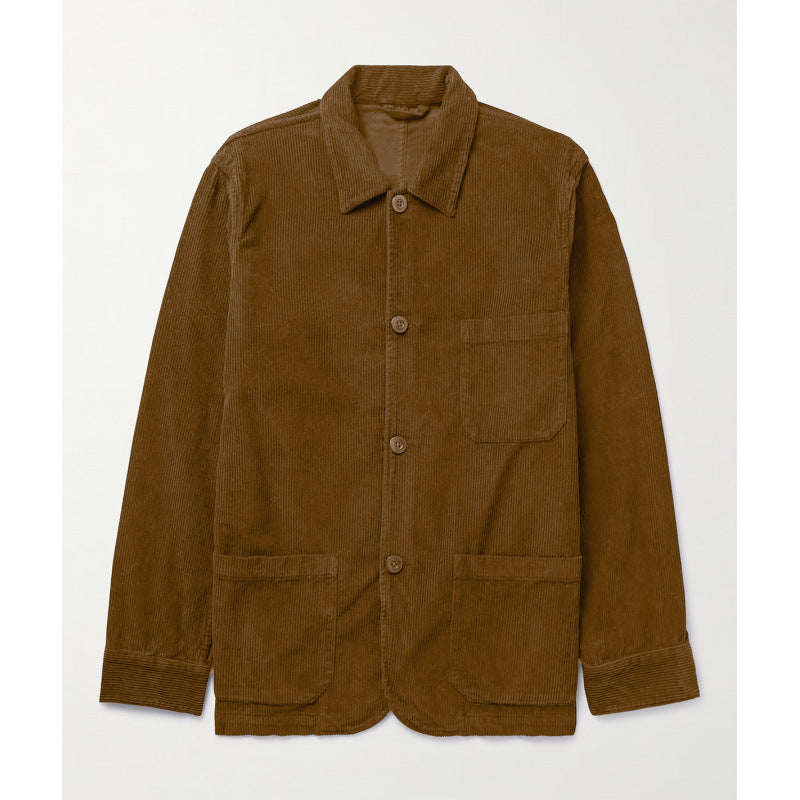 Damen lässige Cordjacke mit praktischen Taschen Drune