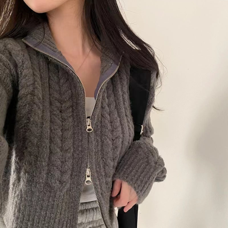 Damen Strickjacke mit hochwertigem Zipper Drune