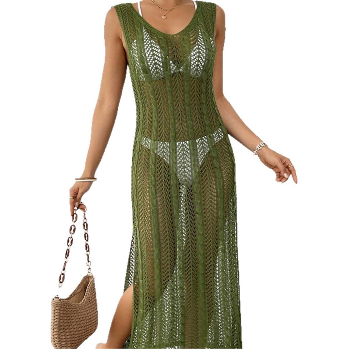 Damen eleganter Häkelsarong mit transparentem Design Drune