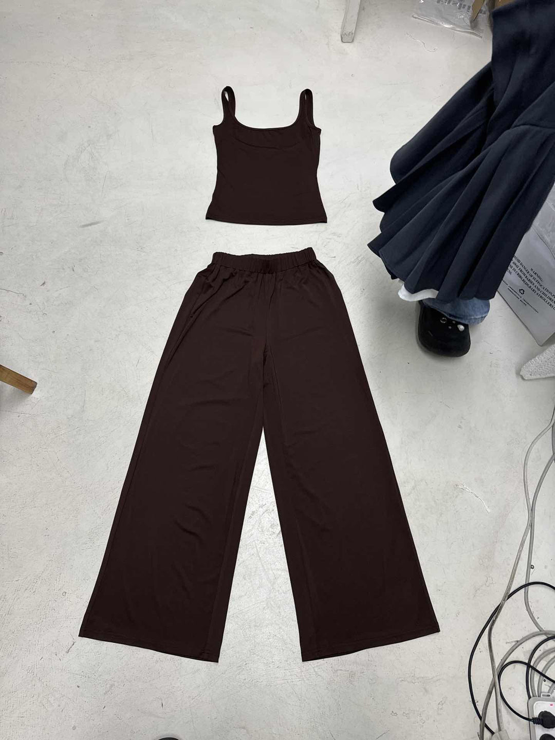 Damen Komfortable Lounge-Hose und Top Set Drune