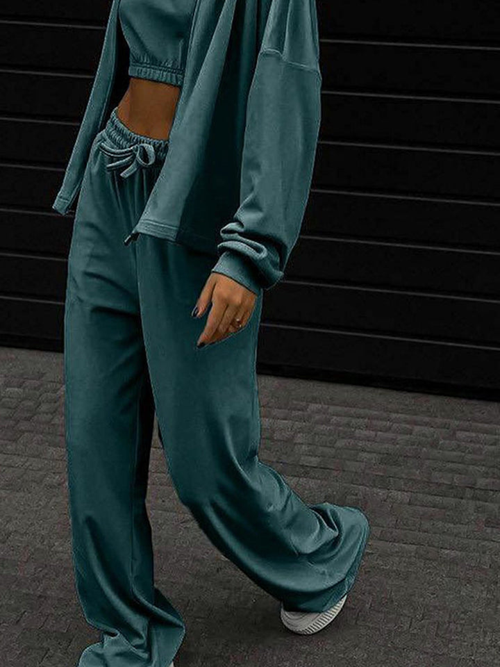 Damen Bequeme und modische Kombi aus Top und Hose Drune