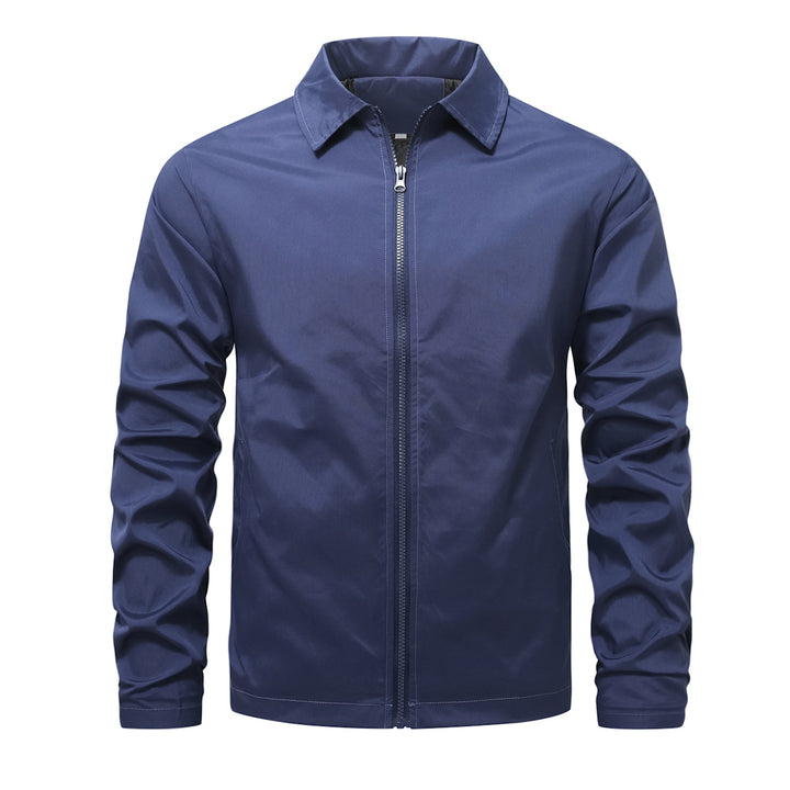 Herren nan leichte Reißverschluss-Jacke mit Hemdkragen windabweisender Funktionsstoff Drune