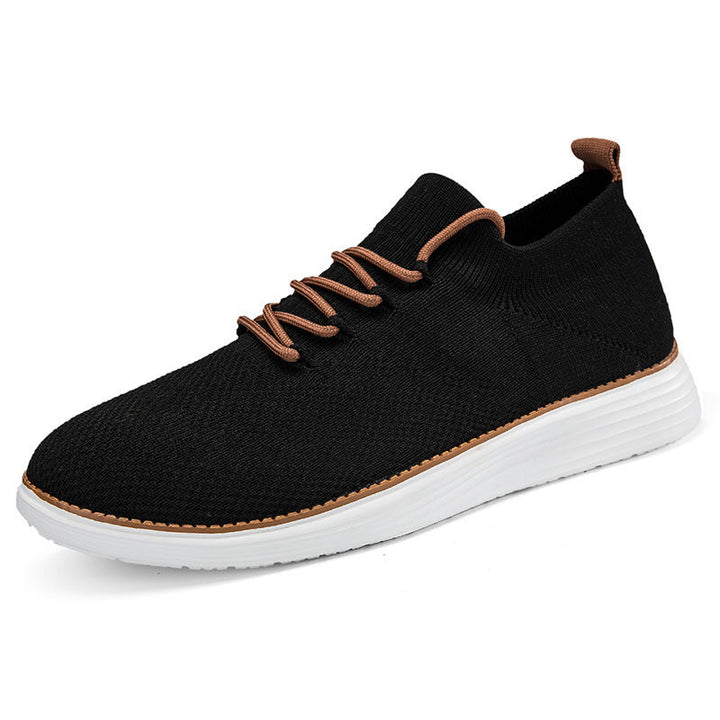 Herren nan elastischer Strick-Sneaker im Sockenschnitt mit gepolstertem Komfortfußbett, flexibler Leichtlaufsohle und dekorativer Schnürung Drune