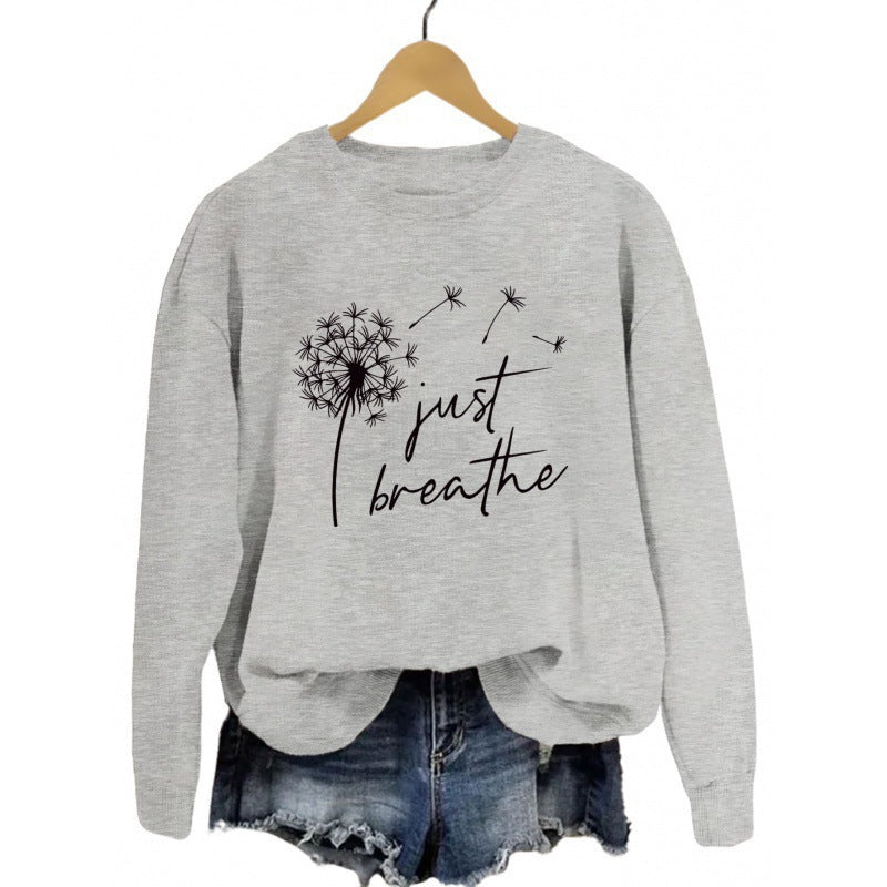 Damen Sweatshirt mit inspirierendem Pusteblumen-Motiv Drune