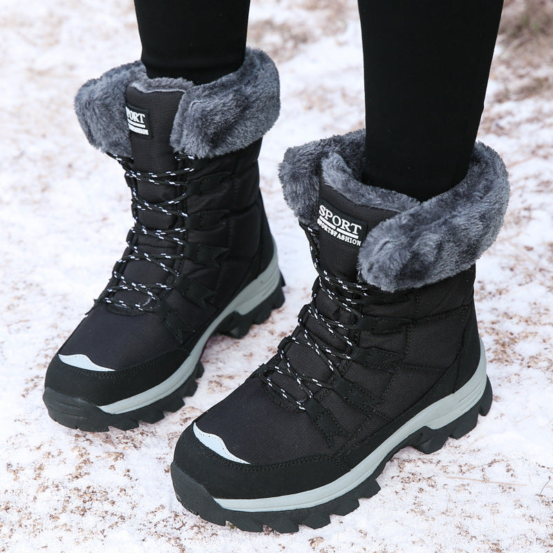 Damen Isolierte Winterstiefel mit rutschfester Sohlenkonstruktion und kuscheligem Innenfutter Drune