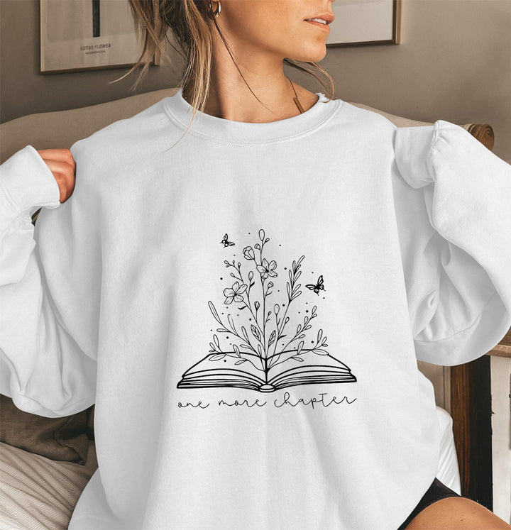 Damen Sweatshirt mit elegantem Blumendesign und inspirierendem Aufdruck Drune