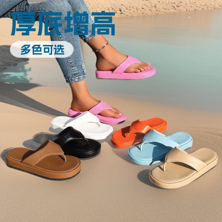Damen Bequeme Zehentrenner-Sandalen mit ergonomischem Fußbett und rutschfester Sohle Drune