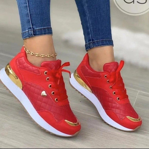 Damen modische Sneakers mit edlen Metalldetails und komfortabler Sohle Drune