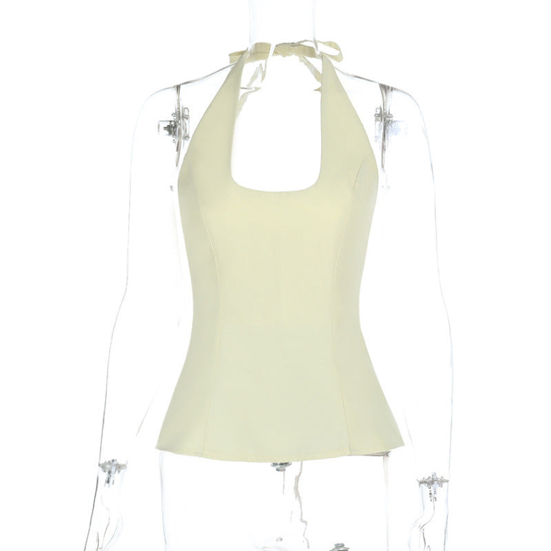 Damen Elegantes Neckholder-Top mit ausgestelltem Saum Drune