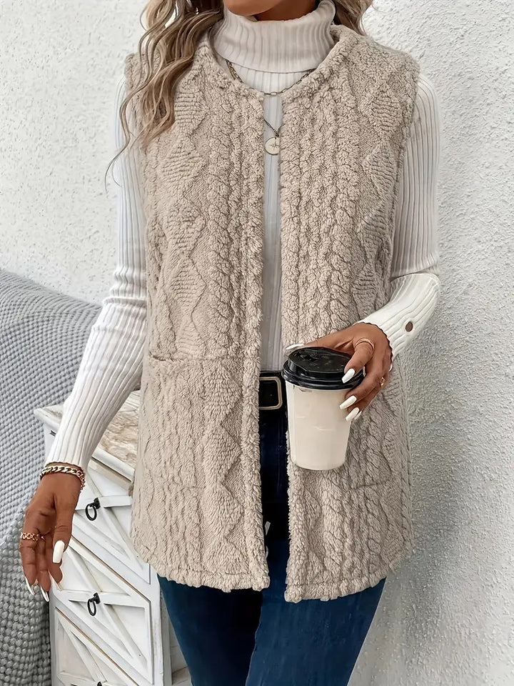 Damen Strickweste mit luxuriösem Obermaterial Drune