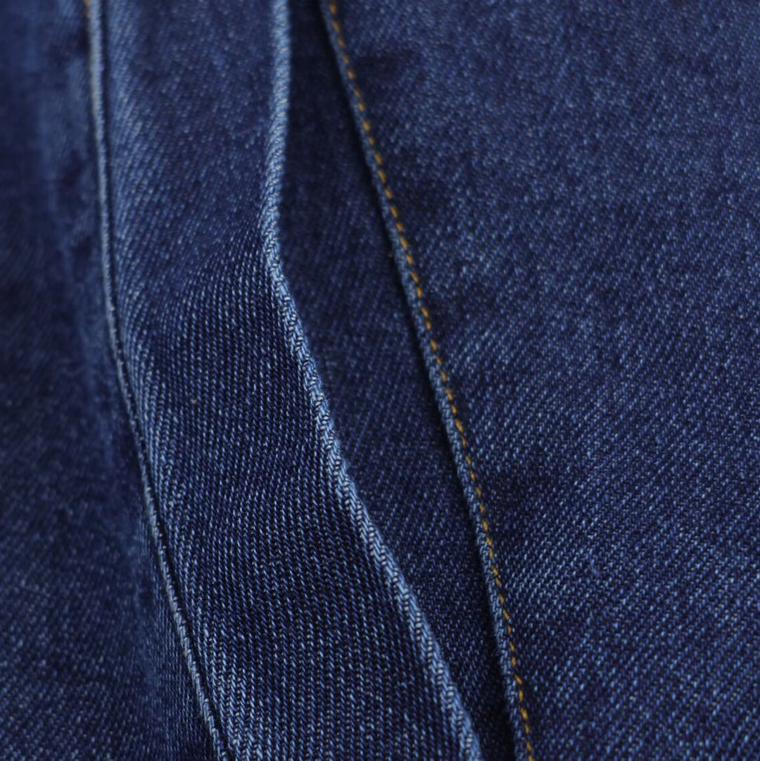 Damen cropped Denimjacke mit hochgeschlossenem Kragen und praktischen Taschen Drune