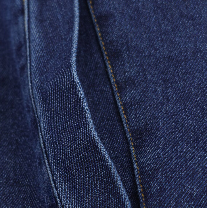 Damen cropped Denimjacke mit hochgeschlossenem Kragen und praktischen Taschen Drune