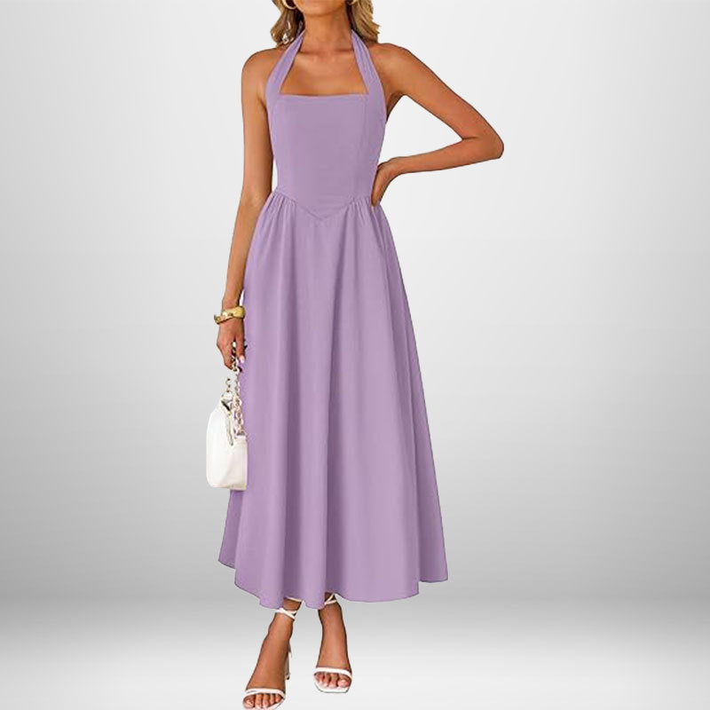 Damen Maxi-Kleid mit raffiniertem Trägerdesign und elegantem Schnitt Drune