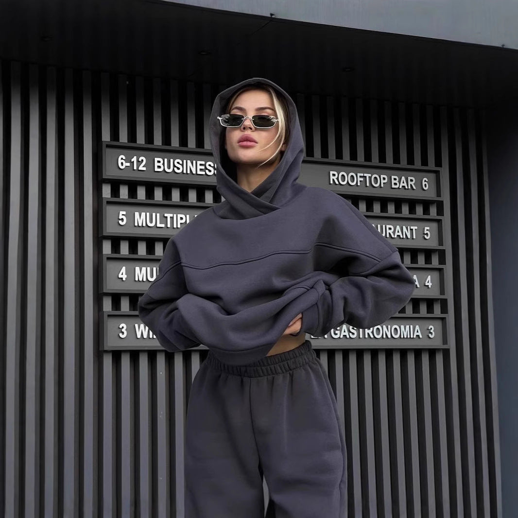 Damen Oversized Hoodie mit Kapuze Drune