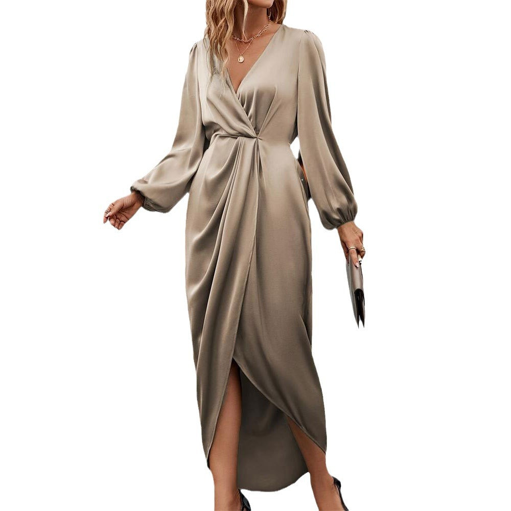 Damen elegantes Maxi-Kleid Drune