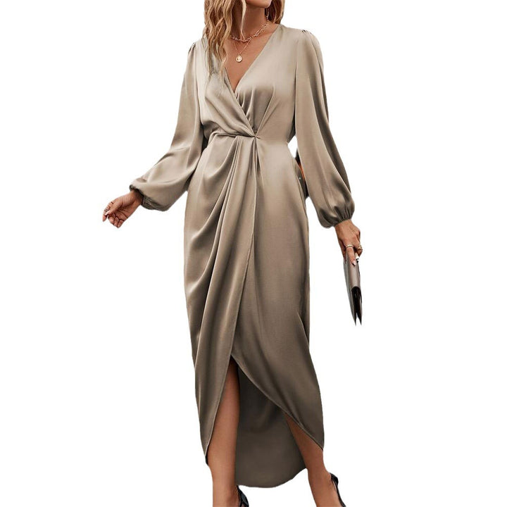 Damen elegantes und fließendes Maxikleid Drune