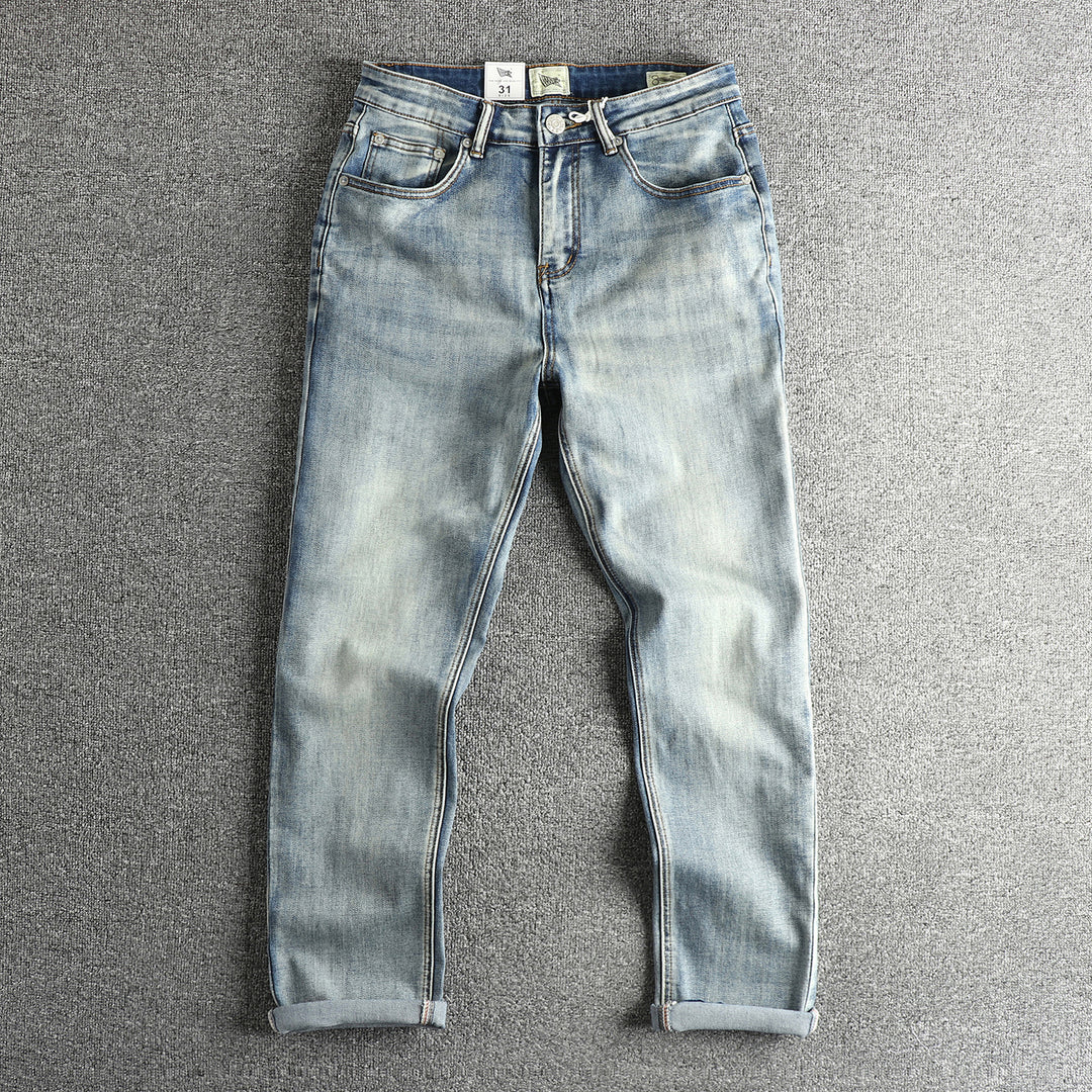 Damen Slim-Fit Jeans mit lässigen Fransen Drune