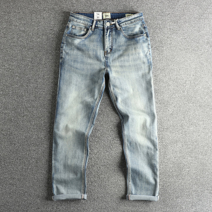 Damen Slim-Fit Jeans mit lässigen Fransen Drune
