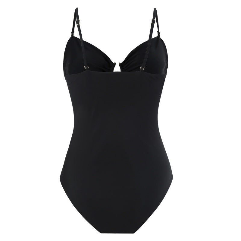 Damen Einteiler Badeanzug mit raffinierten Cut-Outs und stilvollem Wickeldetail Drune