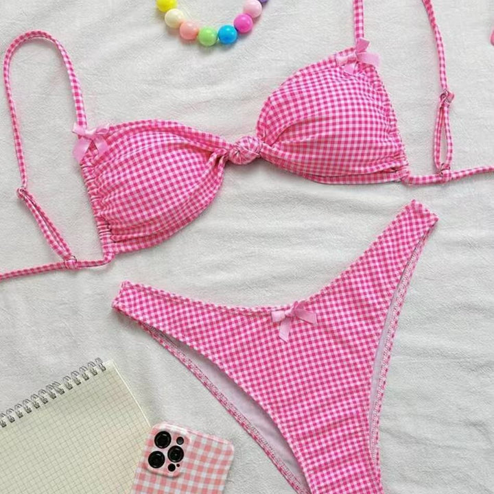 Damen Bikini-Set mit Rüschendetails und verstellbaren Trägern Drune