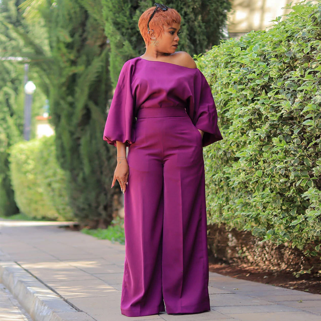 Damen Elegante Hose mit übergroßen Ärmeln und weitem Bein Drune