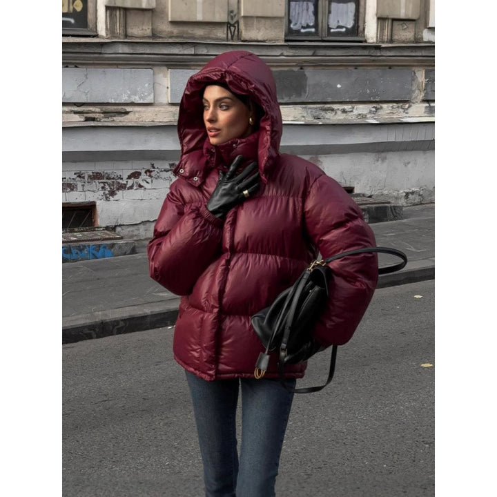 Damen Steppjacke mit glänzender Oberflächenstruktur Drune