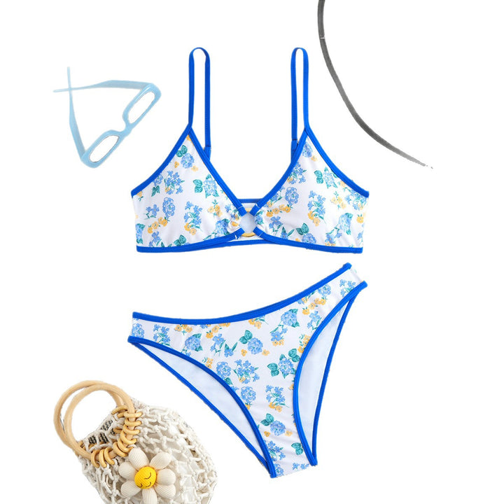 Damen Bikiniset mit verspieltem Blumendesign und komfortablem Schnitt Drune
