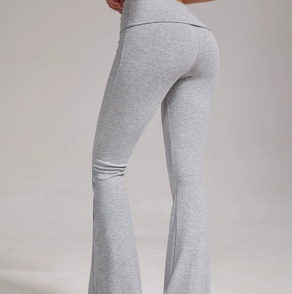 Damen nan hochgeschnittene Stretch-Flare-Yogahose mit formendem Bund Drune