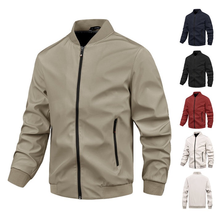 Herren moderne Bomberjacke mit elastischem Bündchen und praktischen Taschen Drune