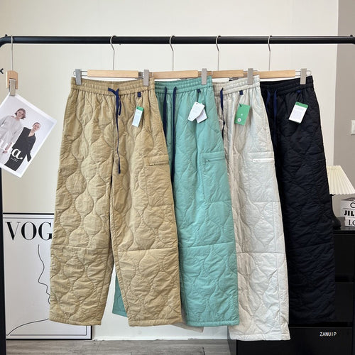Damen gesteppte Freizeithose mit elastischem Bund und praktischen Eingrifftaschen Drune