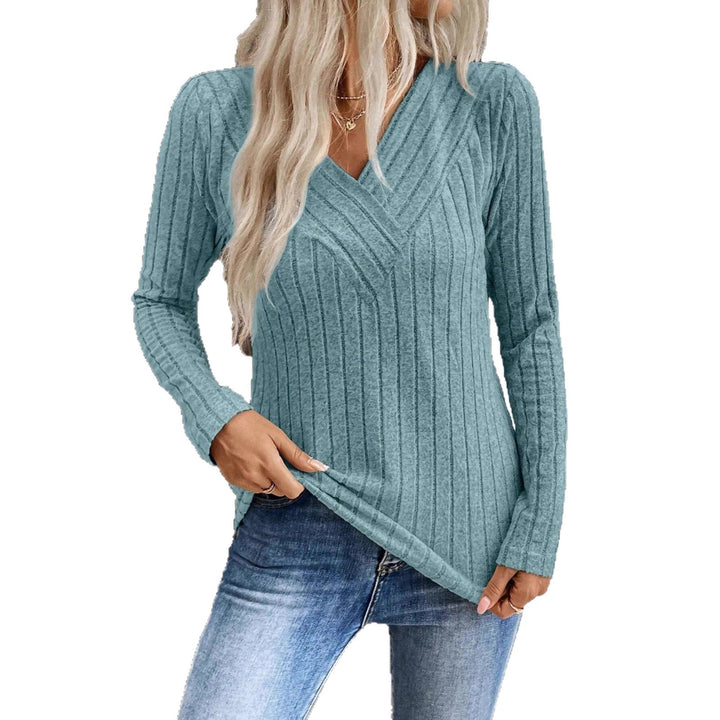 Damen Feinstrick-Oberteil mit diagonalem Streifenmuster Drune