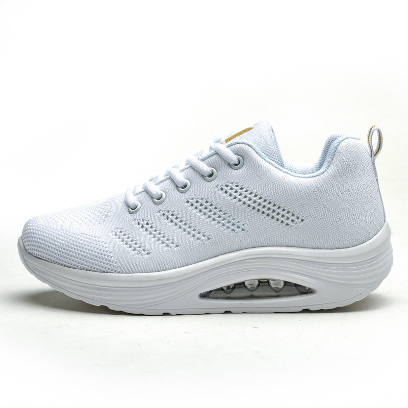 Damen nan atmungsaktiver Strick-Gehkomfort-Sneaker mit integrierter Luftfederung und ergonomischer Rockersohle Drune