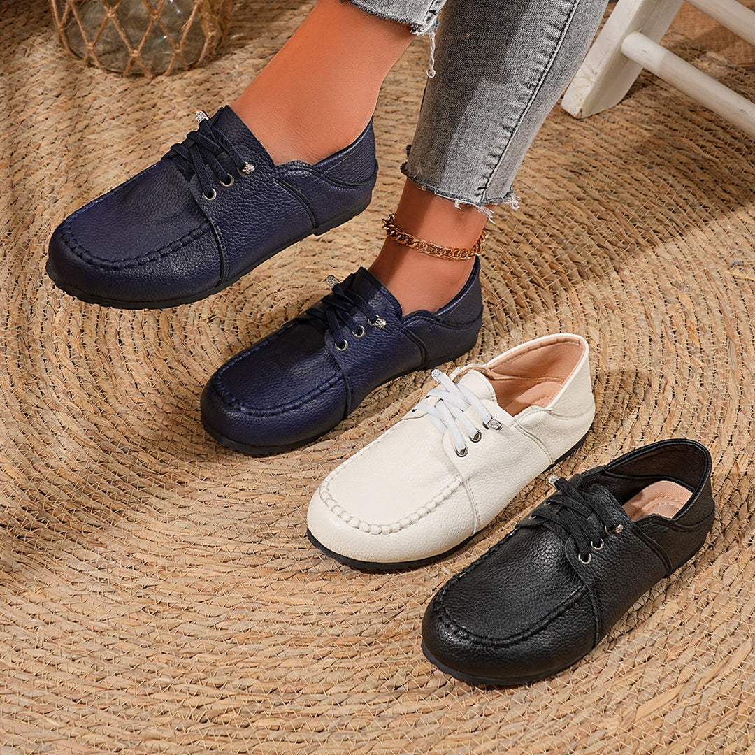 Herren nan klassische Mokassin-Slipper mit elastischer Schnürung und anatomischem Komfortfußbett Drune