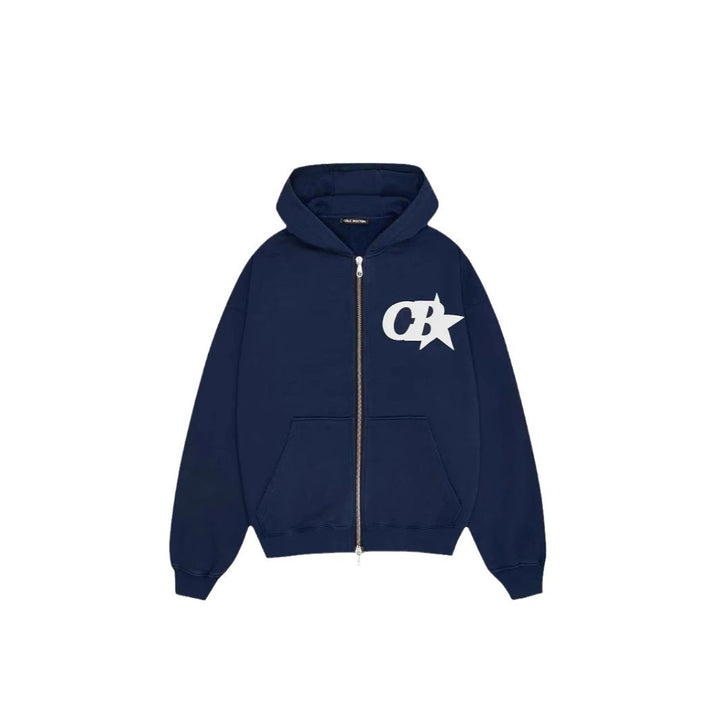Herren Kapuzensweatjacke mit stylischem Logo und bequemen Bund Drune