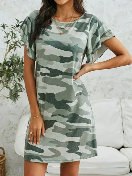 Damen Freizeitkleid mit voluminösen Ärmeln Drune