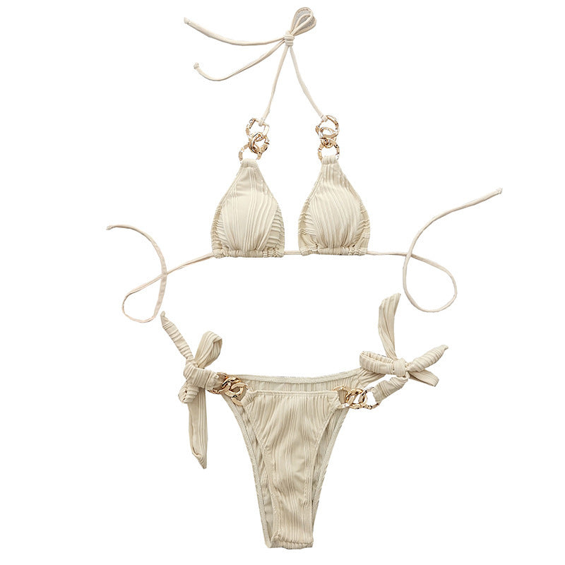 Damen Triangel-Bikini mit Kettenakzenten Drune