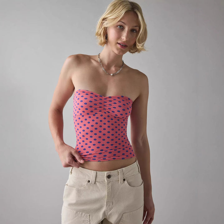 Damen Bandeau-Top mit raffinierten Streifen Drune