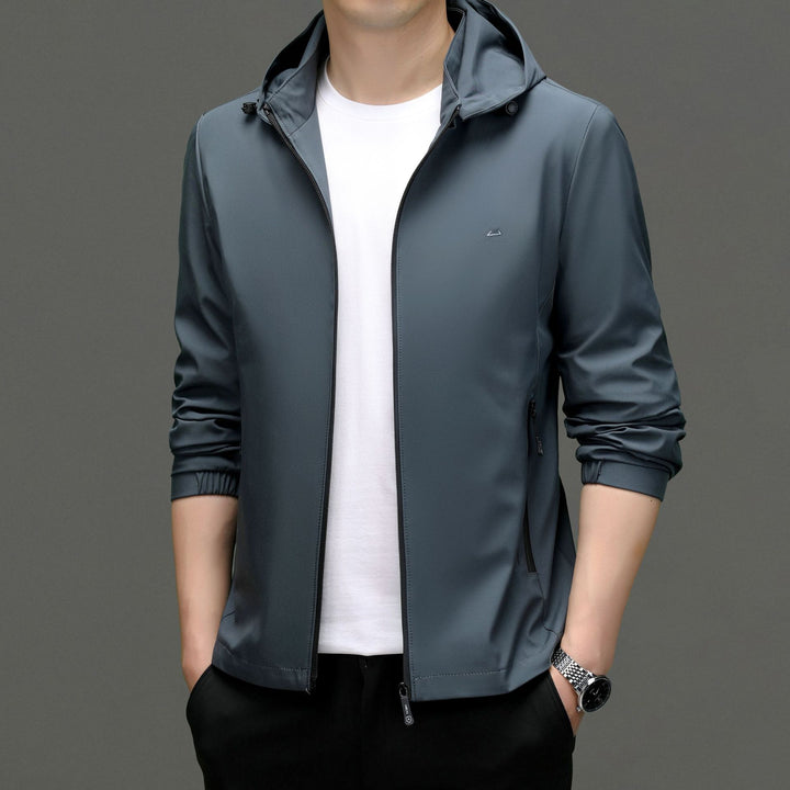 Herren Übergangsjacke mit funktionalem Kapuzendesign und elastischen Bündchen Drune