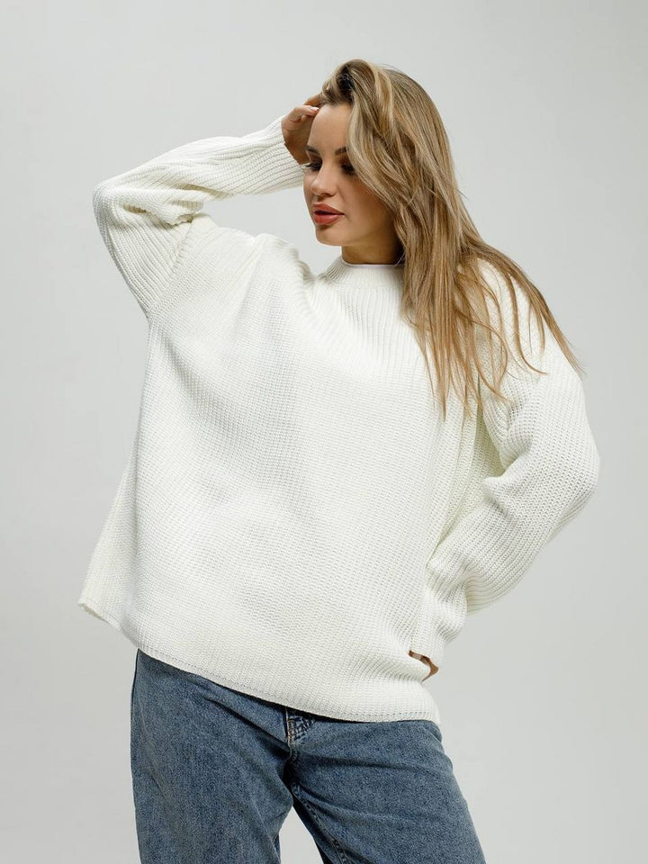 Damen bequemer Strickpullover im lässigen Stil Drune