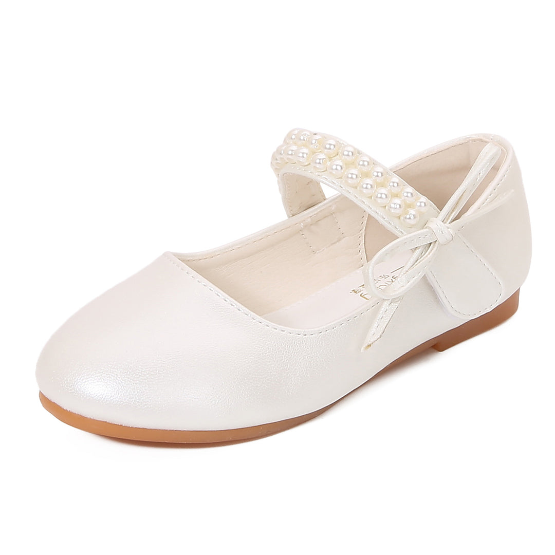 Mädchen Ballerina Schuhe mit Perlen und Schleifen Drune