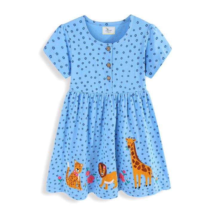 Mädchen Sommerkleid mit tierischem Motiv Drune
