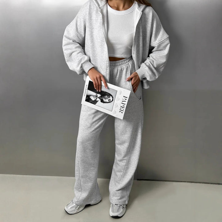 Damen lässiger Kapuzenpullover mit weitem Schnitt und praktischen Taschen Drune
