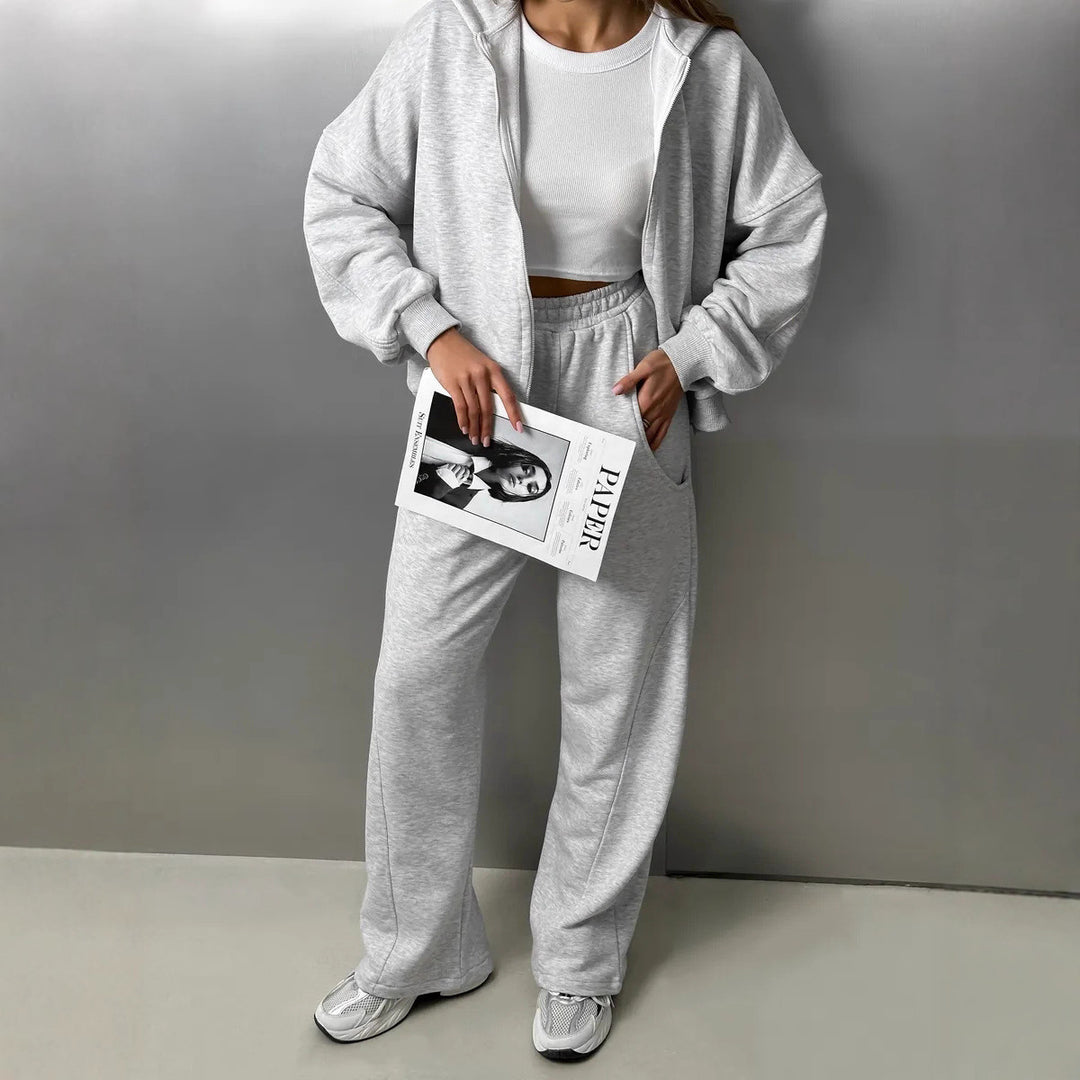 Damen lässiger Kapuzenpullover und Freizeithose Drune