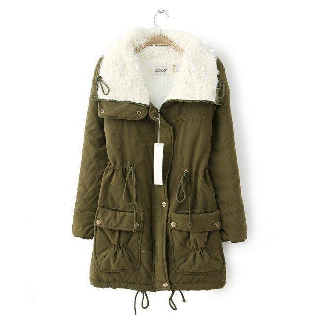 Damen lässige Steppjacke mit kuscheligem Innenfutter und verstellbarem Taillenzug Drune