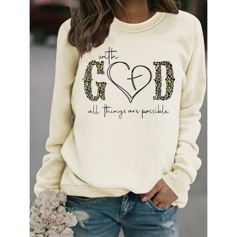 Damen Sweatshirt mit kreativem Modedesign und motivierender Botschaft Drune