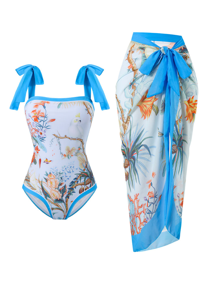 Damen Badeanzug- und Sarong-Set Drune