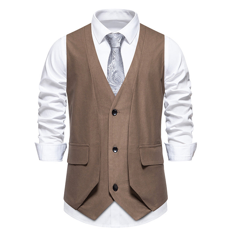 Herren elegante Weste mit schmalem Schnitt und praktischen Taschen Drune